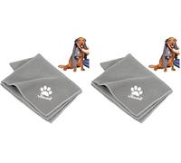 Vileda Pet Pro serviette en microfibre pour animaux, Structure gaufrée, Douce au toucher, Absorbe et sèche rapidement, Pour essuyer et sécher rapidement les chiens et les chats (Lot de 2)