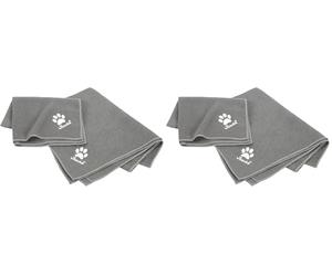 Vileda Pet Pro serviette en microfibre pour animaux, Structure gaufrée, Douce au toucher, Absorbe et sèche rapidement, Pour essuyer et sécher rapidement les chiens et les chats (Lot de 2)