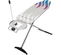 Vileda - Planche à Repasser Total Reflect Plus - Table à Repasser avec Technologie de réflexion de la Chaleur et de la Vapeur, Prise de Courant Inclus - Hauteur réglable, Gris/Vert, Taille Unique