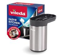 Vileda Porte-éponge en Acier Inoxydable - sans perçage - avec Ventouse - Mini Organisateur d'évier pour éponges et brosses - Inoxydable, Durable et Facile à Installer
