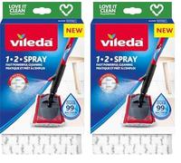 Vileda Recharge 12 Spray - 100% Microfibre Compatible avec Les balais 1-2 Spray Max et Ultramax (Lot de 2)
