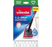 Vileda Recharge 12 Spray, Paquet de 1, 100% microfibre, Recharge officielle compatible avec les balais Vileda 1-2 Spray Max et Vileda Ultramax