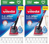 Vileda Recharge 12 Spray, Paquet de 1, 100% Microfibre, Recharge Officielle Compatible avec Les balais 1-2 Spray Max et Vileda Ultramax
