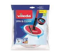 Vileda Recharge Spin&Clean, Paquet de 1, 100% Microfibre, Absorbe et dégraisse, Recharge Officielle Compatible avec Le kit de Nettoyage Spin & Clean de