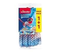 Vileda - Recharge-têtes de balai à franges SuperMocio 3D 3Action, Pack 2 recharges 122615