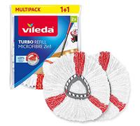 Vileda Housse de rechange Turbo 2 en 1 – recharge de vadrouille – 2 x