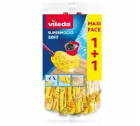 Vileda Recharges Têtes de balai à franges SuperMocio - Soft Jaune Pack 2 recharges