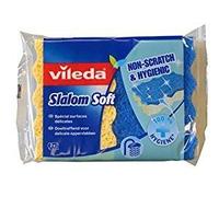 Vileda - 113799 - Eponge à Récurer - Slalom Soft - 2 Pièces - Lot de 3