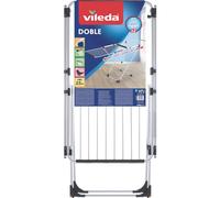 Vileda Séchoir À Linge Mod Double Extensible Séchoir En Acier Avec Roues