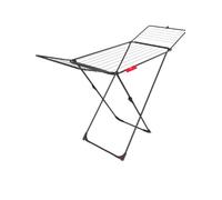 Vileda Séchoir à Linge Universal Ultimate Noir - étendoir à Linge de 18 m d'espace de séchage avec Cintre à Chaussettes - Roues pour Un Transport Facile - Séchoir à Linge Compact