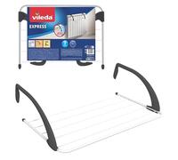 Vileda Séchoir Express, Séchoir radiateur, 3m de capacité de séchage, bras ajustables et solides, acier/résine, Blanc