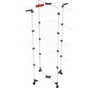 Vileda Séchoir Mixer 4, Séchoir tour, Longueur de séchage de 40 mètres, Flexible, Facile à déplacer et à transporte, Roulettes pivotantes, Porte chaussettes