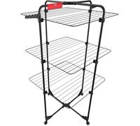Vileda Séchoir Mixer3 Ultimate Black Edition Longueur de séchage de 30 mètres Flexible Facile à déplacer et à Transporter