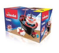 VILEDA - Set Balai à Frange Pratique pour un Nettoyage Efficace, Seau Essoreur Inclus L'unité