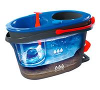 Vileda H2PrO système de Balai serpillère rotative, séparation Eau Propre et Sale, essorage sans Effort, Nettoyage en Microfibre, Assemblage Facile, Design Ergonomique