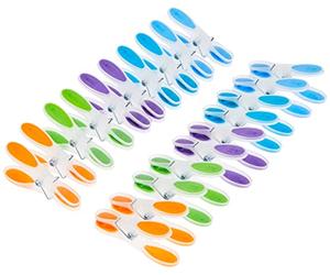 Vileda Soft Pegs - Pinces à Lingen Lot de 20, 5 Couleurs différentes
