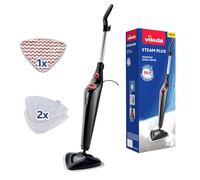 Vileda Steam Plus Edition Triangulaire avec Power Pad, balai vapeur, performance de nettoyage hygiénique sans utilisation de produits chimiques, pour tous les sols durs et les moquettes