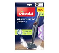 Vileda Steam Plus Pro Sensitive Pad, parfait pour les sols délicats, grâce à sa forme triangulaire, idéal pour les coins