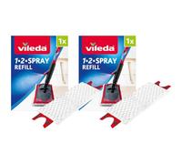 Vileda Tampons de rechange en microfibre UltraMax 1-2 Spray, microfibre, blanc, lot de 2