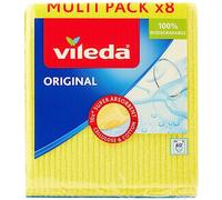 Vileda Tissu éponge, Très Haute Puissance D'aspiration, 8-pack (Couleurs Assorties)