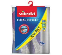 Vileda Housse Total Reflect pour planche à repasser, Réflète chaleur/vapeur, 120–130×38–45 cm, Gris
