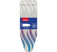 Vileda Housse Total Reflect pour planche à repasser, Réflète chaleur/vapeur, 120–130×38–45 cm, Gris