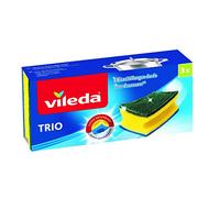 Vileda éponges Trio grattantes anti-bactériennes super absorbantes - Paquet de 3 pièces