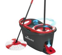 Vileda Turbo 2en1 Kit Complet Lavage Sol - Balai avec Seau Essoreur et Manche Télescopique