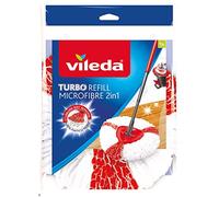 Vileda Turbo 2in1 EasyWring&Clean Têtes de rechange pour vadrouille, têtes de vadrouille en microfibre avec fibres puissantes pour ensembles Vileda Turbo, également pour sols sensibles, lot de 1