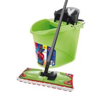 Vileda Ultramat 2in1 Box-Set, Balai à sol et seau avec Power-Presse, couleur verte