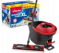 Vileda Ultramat Turbo XL balai à franges et balai-éponge Sec&humide Microfibre Noir, Rouge