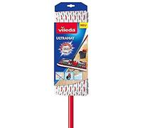 Vileda Ultramax Power Système de Nettoyage à Plat 2en1 Métal/Microfibres, Noir/Rouge, 14 x 35 x 150 cm, 1 Unité