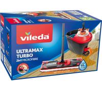 Vileda 140827 seau et système de lavage Réservoir unique Noir, Rouge