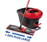 Vileda Ultramat Turbo XL balai à franges et balai-éponge Sec&humide Microfibre Noir, Rouge