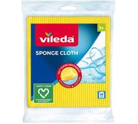 Vileda 142289 éponge Rectangulaire Cellulose, Coton, Fibre Bleu, Rose, Jaune 3 pièce(s)