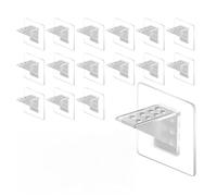 Vilgftyiet 16 supports d'étagère 7 x 7 cm | Ces supports transparents soutiennent les étagères d'armoire en toute sécurité sans percer de trous ou endommager les murs.