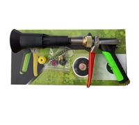 Vilgftyiet Arroseur d'eau brumisateur réglable et coupe-vent pour jardin et irrigation agricole, buse en ABS avec motif de pulvérisation personnalisable de brume douce au jet, 28 x 13 cm, noir