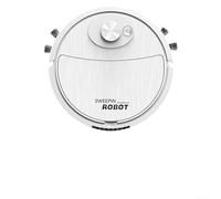 Vilgftyiet Aspirateur robot intelligent 3 en 1 avec ventouse rechargeable par USB, faible bruit, compact, 5,4 cm, pour le nettoyage du sol de la maison (blanc)