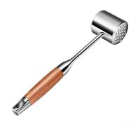 Vilgftyiet Attendrisseur de viande en acier inoxydable 304 avec tête de maillet double face et poignée ergonomique en palissandre pour attendrir diverses viandes comme le steak, le poulet et le porc