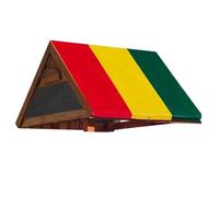 Vilgftyiet Auvent d'ombrage pour équipement de jeu en plein air - Housse imperméable 210D argentée pour protection contre le soleil, la pluie et la neige - 132 x 226 cm, légère et facile à installer