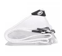 Vilgftyiet Bâche transparente en PVC robuste et imperméable avec œillets renforcés pour l'extérieur, 2 x 2 m