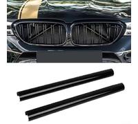 Vilgftyiet Bandes de garniture de calandre avant pour BMW E60 E65 E66, autocollant décoratif en ABS, 36 cm de long, moulage extérieur en noir, rose rouge, gris (noir)