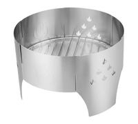 Vilgftyiet Barbecue portable en acier inoxydable pour feu de camp extérieur - 40 cm de diamètre - Barbecue rond pliable avec grille en acier inoxydable 304, compatible avec bois et charbon de bois