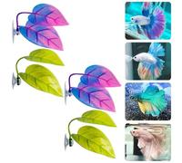 Vilgftyiet Betta Lot de 4 plantes artificielles pour aquarium | Fournit un endroit de repos confortable pour les poissons betta tout en améliorant votre aquarium avec une verdure naturelle.