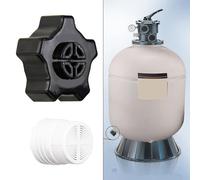 Vilgftyiet Bouchon de vidange de filtre de piscine pour Hayward SX180LA - Comprend un joint de bouchon et un écran, matériau plastique, pièce de rechange compatible avec les modèles SX180LA