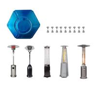 Vilgftyiet Bouclier thermique réfléchissant en aluminium de 86 cm pour chauffages de terrasse à gaz - Housse de rechange antirouille, forme hexagonale