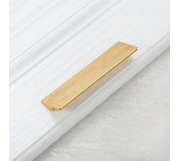 Vilgftyiet Boutons de placard en alliage d'aluminium massif finition dorée et noire - Poignées de tiroir modernes pour armoires, armoires et bibliothèques - 64 mm/96 mm/128 mm entre le centre à centre