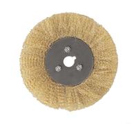 Vilgftyiet Brosse de polissage en fil de cuivre pur doux et plat 100-250 mm Design ondulé pour broyeur, rouille, peinture, bavure, fournitures de travail des métaux CNC (150 mm x 16 mm)
