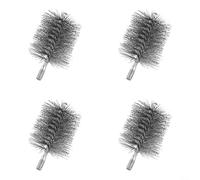 Vilgftyiet Brosse de ramonage, brosse métallique de 150 mm pour le nettoyage des tuyaux, construction en acier inoxydable pour l'élimination de la rouille et l'entretien du tuyau de conduit, trou de