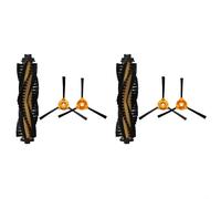 Vilgftyiet Brosse principale et brosses latérales de rechange pour Cecotec pour Conga M50 pour X-Treme - Brosse à rouleau en nylon et brosses de bord (6)